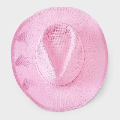 Straw Western Hat - Wild Fable™ Pink 3 Straw Western Hat - Wild Fable™ Pink - Image 3