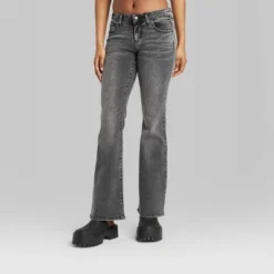 Women's Low-Rise Flare Jeans - Wild Fable™ Black Wash