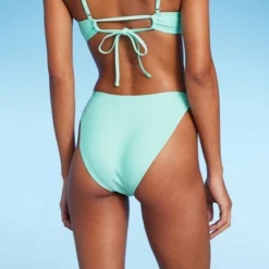 Women's Strappy Extra Cheeky Extra High Leg Bikini Bottom - Wild Fable™ Mint Green