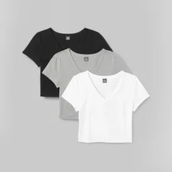 Women's Short Sleeve V-Neck 3pk Bundle T-Shirt - Wild Fable™ White -Outlet Modish Gems Store GUEST 0c796f64 4a44 493a 8ced 8b2d567b4828 4