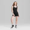 Women's Seamless Fabric Reversible Romper - Wild Fable™ Black