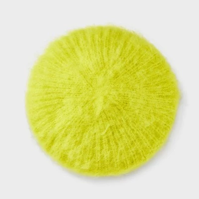 Brushed Beret Hat - Wild Fable™ Lime 2 Brushed Beret Hat - Wild Fable™ Lime - Image 2
