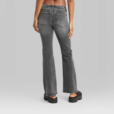 Women's Low-Rise Flare Jeans - Wild Fable™ Black Wash 2 Women's Low-Rise Flare Jeans - Wild Fable™ Black Wash - Image 2
