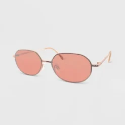 Women's Metal Oval Sunglasses - Wild Fable™ Rose Gold