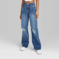 Women's High-Rise Wide Leg Baggy Jeans - Wild Fable⢠Blue