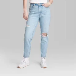Women's Super-High Rise Tapered Jeans - Wild Fable™ Light Blue