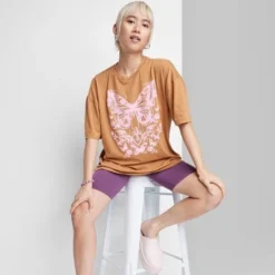Women's Oversized Butterfly Graphic T-Shirt - Wild Fable™ Brown -Outlet Modish Gems Store GUEST 3cf7eb9f 5c0d 4c1a 92e5 ec4d5de201bd 1