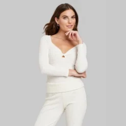 Women's Cozy Ribbed Bodysuit - Wild Fable⢠Burgundy