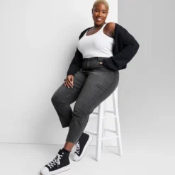 Women's Super-High Rise Tapered Jeans - Wild Fable™ Black Wash -Outlet Modish Gems Store GUEST 3f166a8f eb37 4162 98f1 e15dba8887ef 6