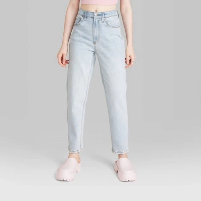 Women's Super-High Rise Tapered Jeans - Wild Fable™ Light Wash 1 Women's Super-High Rise Tapered Jeans - Wild Fable™ Light Wash