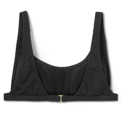 Women's Ribbed Scoop Bralette Bikini Top - Wild Fable™ Black 6 Women's Ribbed Scoop Bralette Bikini Top - Wild Fable™ Black - Image 6