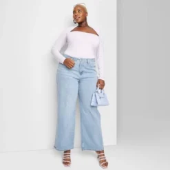 Women's High-Rise Wide Leg Baggy Jeans - Wild Fable™ Light Blue 35 Women's High-Rise Wide Leg Baggy Jeans - Wild Fable™ Light Blue -Outlet Modish Gems Store GUEST 4b4ad47a 8974 49f8 9a45 80836056c4d8 3