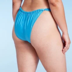 Women's Wide Strap Adjustable High Leg Bikini Bottom - Wild Fable™ Shiny Blue -Outlet Modish Gems Store GUEST 582b343a 7435 4eda a199 68a7d31fb505