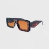 Women's Plastic Rectangle Sunglasses - Wild Fable™ Dark Brown/Tortoise Print