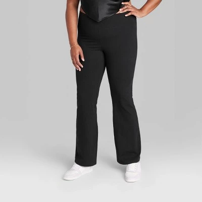 Women's High-Waisted Flare Leggings - Wild Fable™ Light Blue 1 Women's High-Waisted Flare Leggings - Wild Fable™ Light Blue