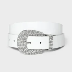Women's Rhinestone Buckle Belt - Wild Fable™ White -Outlet Modish Gems Store GUEST 6c1e4ae3 213e 4b3f 8183 9755c7056419 2