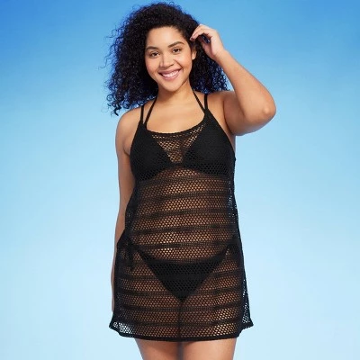 Women's Crochet Cover Up Mini Dress - Wild Fable™ Natural Cream 3 Women's Crochet Cover Up Mini Dress - Wild Fable™ Natural Cream - Image 3