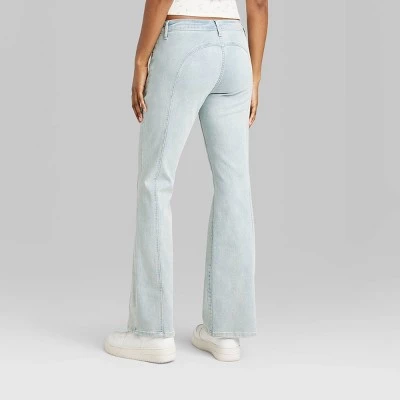 Women's Low-Rise Seamed Flare Jeans - Wild Fable™ Light Wash 2 Women's Low-Rise Seamed Flare Jeans - Wild Fable™ Light Wash - Image 2