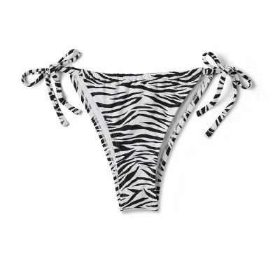 Women's Ultra High Leg Adjustable Coverage Bikini Bottom - Wild Fable™ Black/White Zebra Print 4 Women's Ultra High Leg Adjustable Coverage Bikini Bottom - Wild Fable™ Black/White Zebra Print - Image 4