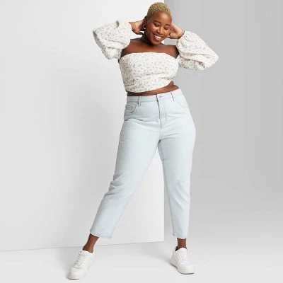 Women's Super-High Rise Tapered Jeans - Wild Fable™ Ultra Light Wash 17 Women's Super-High Rise Tapered Jeans - Wild Fable™ Ultra Light Wash - Image 17