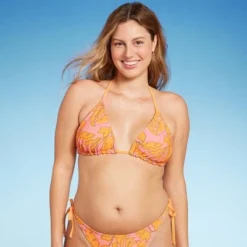 Women's Reversible Triangle Bikini Top - Wild Fable™ Orange Geo Tropical Print -Outlet Modish Gems Store GUEST 7d5ef392 1a39 42b6 a171 c468230ce9b4