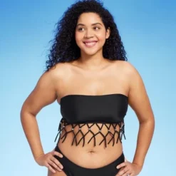 Women's Beaded Macrame Bandeau Bikini Top - Wild Fable™ Black -Outlet Modish Gems Store GUEST 7e8d726b 67d8 4779 84c2 bce07e3795ca