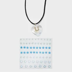 Acrylic Heart with Face Gems Pendant Necklace - Wild Fable™ Clear/Black 36 Acrylic Heart with Face Gems Pendant Necklace - Wild Fable™ Clear/Black -Outlet Modish Gems Store GUEST 8003b10e 65e4 498d a805 6023a9395d8d