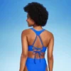 Women's Racer Back Bralette Bikini Top - Wild Fable™ Blue
