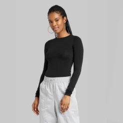 Women's Long Sleeve Seamless Shirt - Wild Fable™ Pink