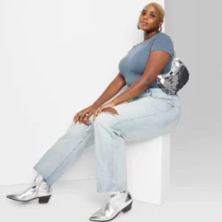 Women's High-Rise Curvy Straight Jeans - Wild Fable™ Light Wash -Outlet Modish Gems Store GUEST 847d5074 e65d 4663 84ca 5a6ef48865c3 3