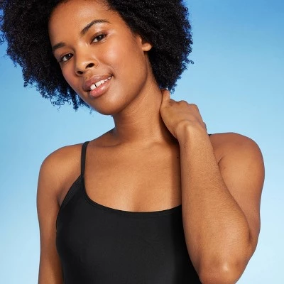 Women's High Leg Cheeky Scoop Back One Piece Swimsuit - Wild Fable™ Red 2 Women's High Leg Cheeky Scoop Back One Piece Swimsuit - Wild Fable™ Red - Image 2