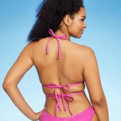 Women's Faux Leather V-Shaped Underwire Bikini Top with Removable Tie - Wild Fable™ Pink -Outlet Modish Gems Store GUEST 86cd09ca ce2b 4b66 8309 544a37832f6a