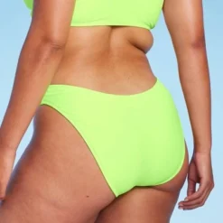 Women's Scoop Front Ultra High Leg Cheeky Bikini Bottom - Wild Fable⢠Brown