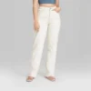 Women's High-Rise Curvy Straight Jeans - Wild Fable™ Cream
