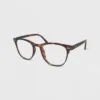Women's Milky Plastic Square Blue Light Filtering Glasses - Wild Fable™ Brown Tort