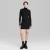 Women's Long Sleeve Bodycon Mini Sweater Dress - Wild Fable™ Dark Brown