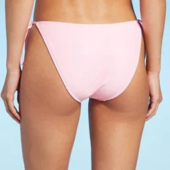Women's Side-Tie Cheeky Low-Rise High Leg Bikini Bottom - Wild Fable⢠Pink