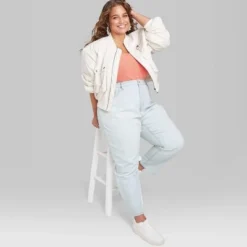 Women's Super-High Rise Curvy Tapered Jeans - Wild Fable™ Ultra Light Blue Wash -Outlet Modish Gems Store GUEST af870d80 e2de 4ffe b26b fbe38b6728df 7