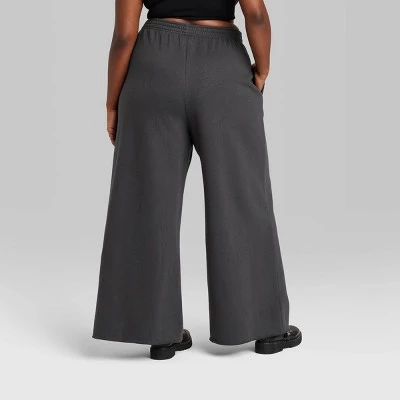 Women's Baggy Sweatpants - Wild Fable™ Black 3 Women's Baggy Sweatpants - Wild Fable™ Black - Image 3