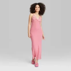 Women's Sleeveless Rosette Cup Maxi Dress - Wild Fable™ Pink