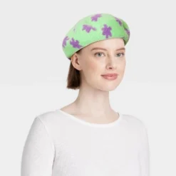 Knit Beret - Wild Fable™ Mint Green Floral