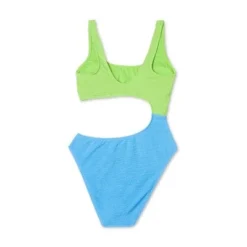 Women's Cut Out One Piece Swimsuit - Wild Fable™ Bright Green/bright Blue -Outlet Modish Gems Store GUEST c5777ef5 86d9 4ebb ba2a 014cca8ee38c