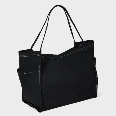 Large Tote Handbag - Wild Fable™ Cream Denim 2 Large Tote Handbag - Wild Fable™ Cream Denim - Image 2