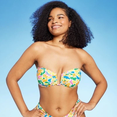 Women's Center Front U-Wire Bandeau Bikini Top - Wild Fable™ Red 6 Women's Center Front U-Wire Bandeau Bikini Top - Wild Fable™ Red - Image 6