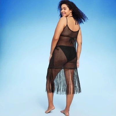 Women's Fishnet Fringe Cover Up Midi Dress - Wild Fable™ Natural Cream 4 Women's Fishnet Fringe Cover Up Midi Dress - Wild Fable™ Natural Cream - Image 4