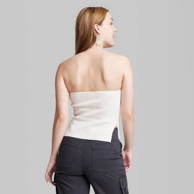 Women's Sweater Tube Top - Wild Fable™ Slate Gray 2 Women's Sweater Tube Top - Wild Fable™ Slate Gray - Image 2