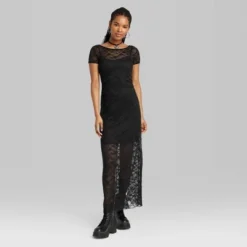 Women's Maxi Dress - Wild Fable™ Black Lace