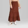 Women's Mid-Rise Tiered Maxi Skirt - Wild Fable™ Off-white
