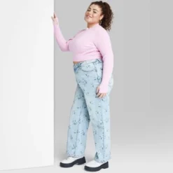 Women's 90's Relaxed Straight Jeans - Wild Fable™ Light Blue Floral 39 Women's 90's Relaxed Straight Jeans - Wild Fable™ Light Blue Floral -Outlet Modish Gems Store GUEST d51ccef2 44d9 4e68 b8b6 658a88ffb107 7