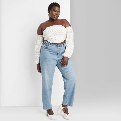 Women's High-Rise Straight Jeans - Wild Fable™ Medium Wash 19 Women's High-Rise Straight Jeans - Wild Fable™ Medium Wash - Image 19